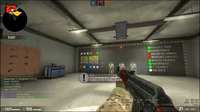 CSGO Recoil Spray Improvement Master Training Spray Control Map смотреть онлайн