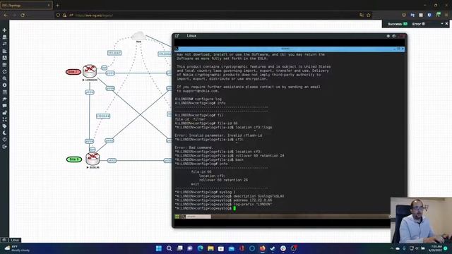 EVE-NG | Nokia VSR-I | Setting Up Logging and Sending Logs to a Remote Syslog Server (#6 in Series) смотреть онлайн