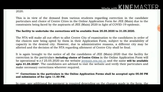 JEE Main 2020 Application Form Submission Started 🔥ll correction window open🔥ll Must Watch👉ll смотреть онлайн