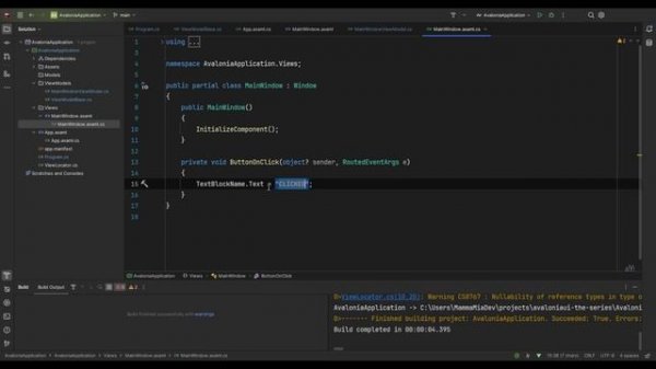 Avalonia UI - 02 - Data Binding