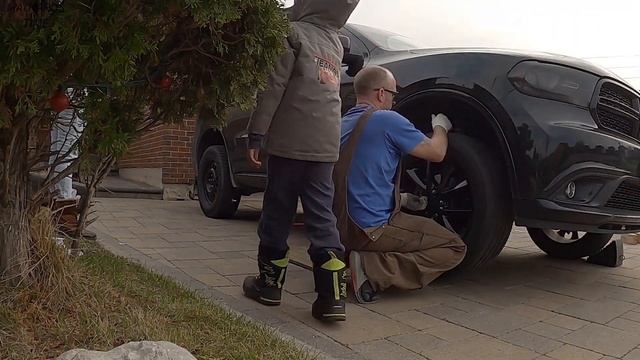 How To Change Winter TO Summer Tires | DIY winter To Summer tires On Dodge Durango смотреть онлайн