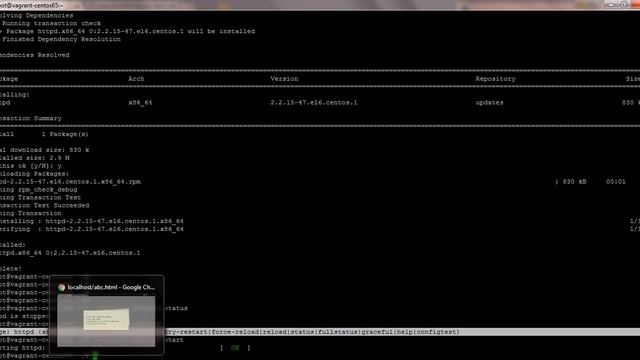 How to install Apache 2 httpd in CentOS6.5 and sample example with html file смотреть онлайн
