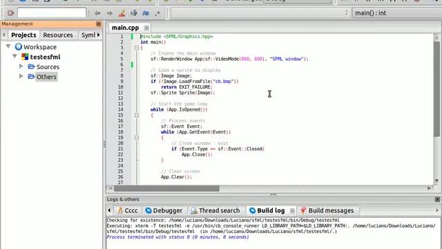 Instalando SFML Ubuntu e Code::Blocks смотреть онлайн