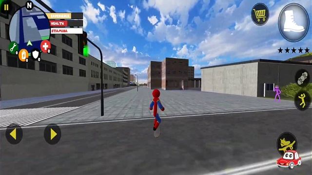 Spiderman Stickman Rope Hero Vegas crime city Park #2 Android Gameplay смотреть онлайн