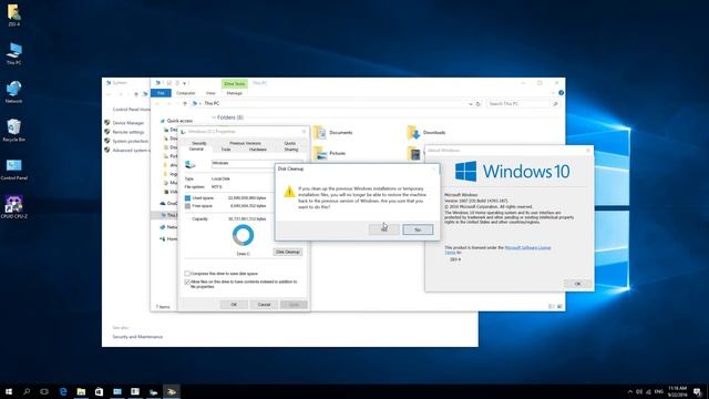Performing disk cleanup after Windows anniversary update смотреть онлайн