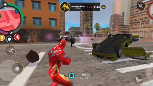 Iron Rope Hero Miami Gangster crime scene in Vegas City - Android gameplay смотреть онлайн
