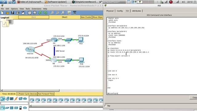 7.2.2.4 Packet Tracer - Troubleshooting GRE.pka смотреть онлайн