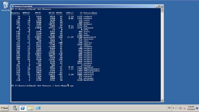 get all processes sorted by cpu usage with powershell смотреть онлайн
