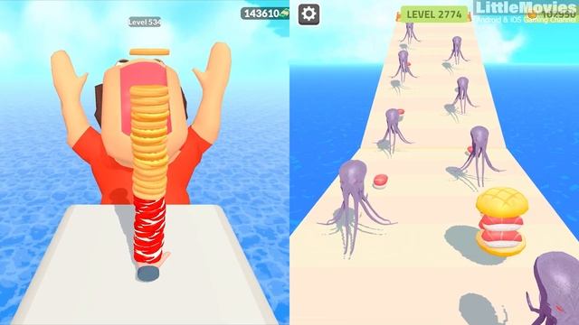 Pancake Run | Sandwich Runner - All Level Gameplay Android,iOS - NEW BIG APK UPDATE смотреть онлайн