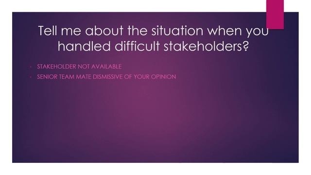 Tell me about a situation when you handled difficult stakeholder смотреть онлайн