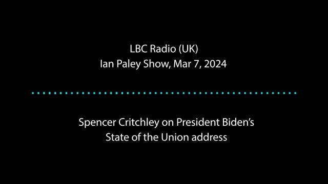 LBC Radio: Spencer Critchley on State of the Union Address смотреть онлайн