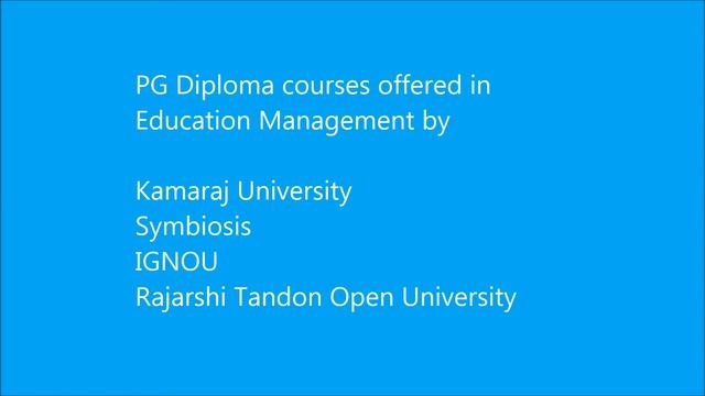 Education Management courses through distance education in India смотреть онлайн