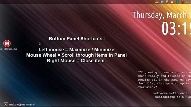Makulu Unity Desktop - Bottom Panel Explained смотреть онлайн