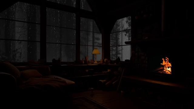 따뜻한 아파트 창밖의 부드러운 비와 함께 깊은 휴식을 취해보세요 😴 смотреть онлайн