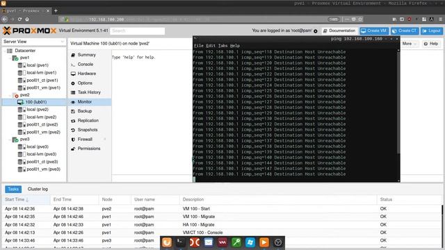 Proxmox 5.1 + Ceph live migration, HA cluster (KVM Nested Virtualization) смотреть онлайн