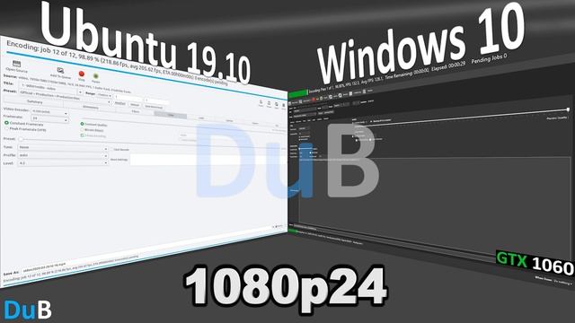 Ryzen 3 1200 - Ubuntu 19.10 VS Windows 10 - HandBrake 1080p(60,30,24) & 720p(60,30,24) смотреть онлайн