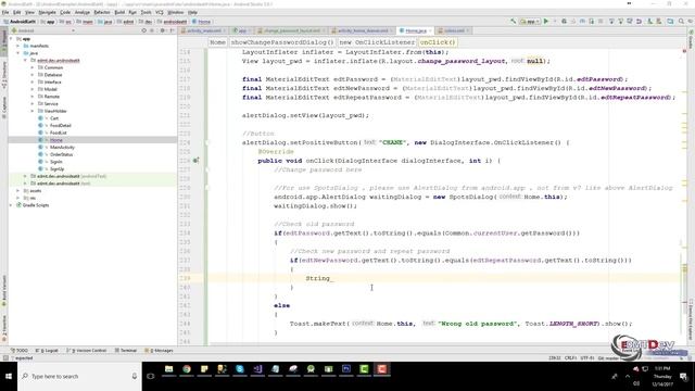 Android Studio Tutorial - Order Foods Part 25 (Change Password) смотреть онлайн