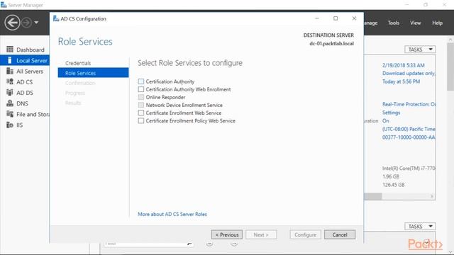 Delve into Windows Server 2016 Administration: Build & Configure Cert Authority|packtpub.com смотреть онлайн