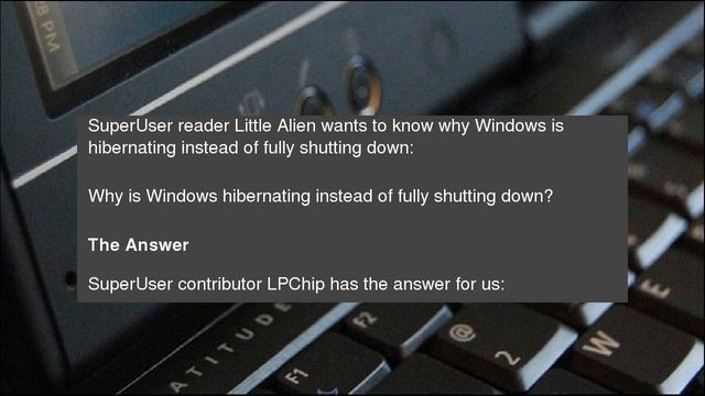 Why Is Windows Hibernating Instead of Fully Shutting Down? смотреть онлайн