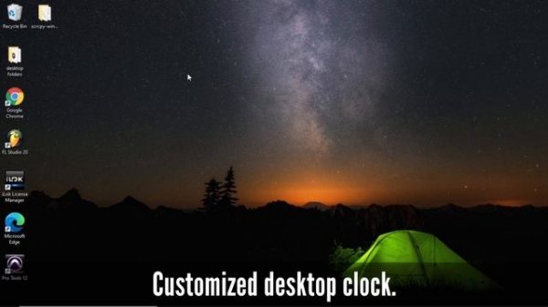 How to install a customize clock on your desktop using rainmeter
