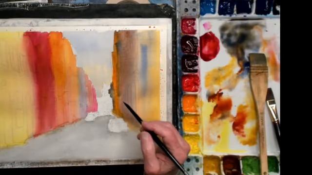 Everett's Watercolors LIVE Classroom 01-20-2022 "Street Scene" смотреть онлайн