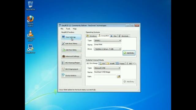 Safe dual-booting Windows 7 - installing Mint on 2nd hard drive Part 2 смотреть онлайн