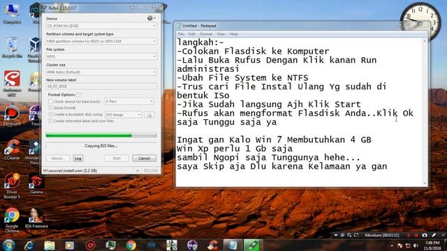Cara Burning Windows 7 Ke Flasdisk Menggunakan Rufus смотреть онлайн