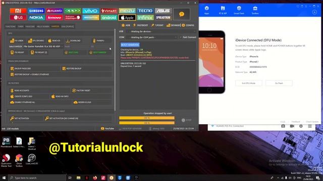 BYPASS IPHONE 6S IOS ( 15.7.8 ) VIA UNLOCKTOOL смотреть онлайн
