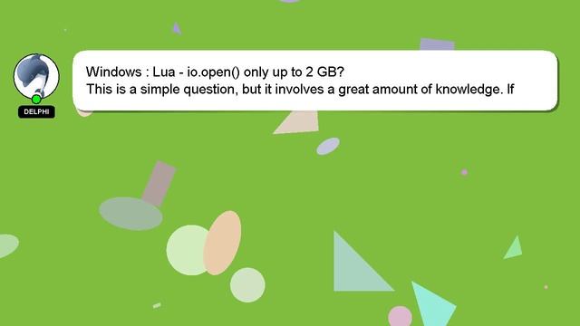 Windows : Lua - io.open() only up to 2 GB? смотреть онлайн