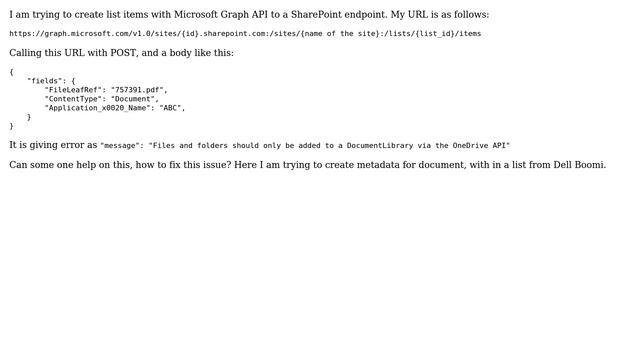 Sharepoint: How to create SharePoint list item with Microsoft Graph API? смотреть онлайн
