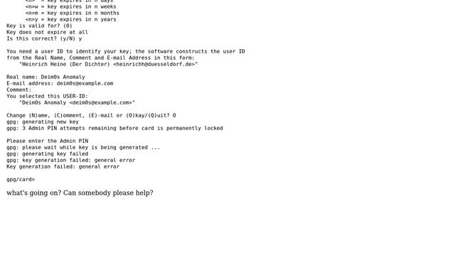 Ubuntu: Omnikey 6121: cannot write to OpenPGP smartcard смотреть онлайн