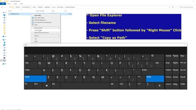 How to Copy Path using File Explorer in Windows 10 смотреть онлайн