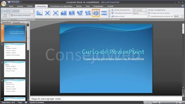 Como hacer transiciones en powerpoint 2007 2010 смотреть онлайн