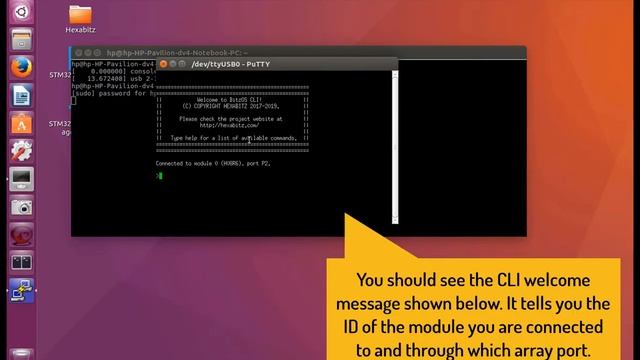 Using Hexabitz CLI on Ubuntu OS with Putty смотреть онлайн