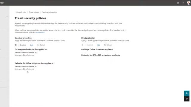 Microsoft 356 - How to enable preset security policies for 365 смотреть онлайн