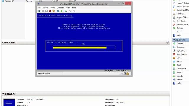 Install Windows XP on Virtual Machine using Hyper-V смотреть онлайн