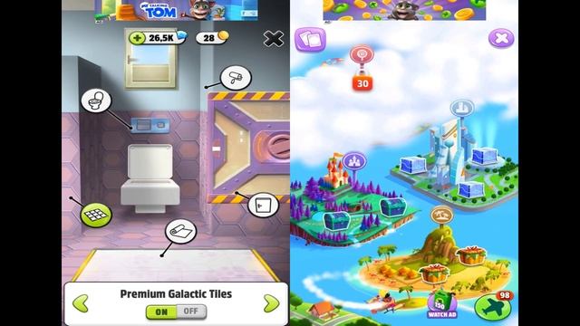 My Talking Tom 800 vs My Talking Tom 2 | Android Gameplay New Update #17 (Two Screens) смотреть онлайн