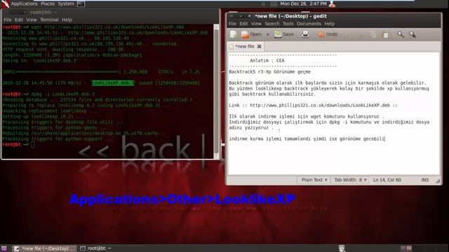 Backtrack5 r3 XP theme LooklikeXP смотреть онлайн