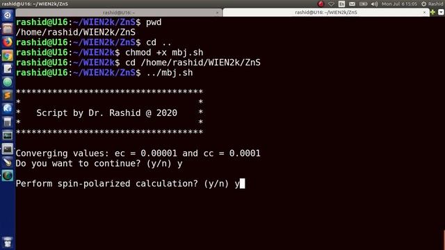 WTB03: SCF calculation using mBJ-LSDA exchange correlation potential in WIEN2k [বাংলা] смотреть онлайн