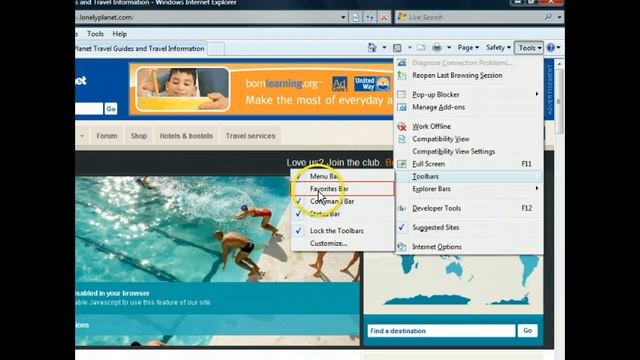 Internet Explorer 8 - Save Favorites - Internet Browsers смотреть онлайн