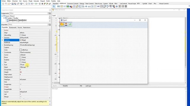 31# Lazarus Tutorial Create an awesome Tool Bar TToolBar to control elements смотреть онлайн