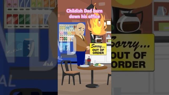 Childish Dad mistakenly burns his office down смотреть онлайн