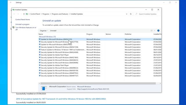 How to uninstall new Cumulative Update KB4541335 build 18363.752 on Windows 10 version 1909. смотреть онлайн