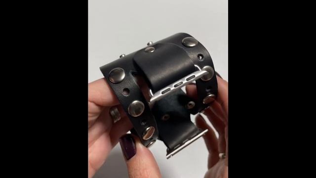 wide Leather cuff band compatible with Apple watch 38 40 41 42 44 45 49 mm, Handmade UA code 1625 смотреть онлайн