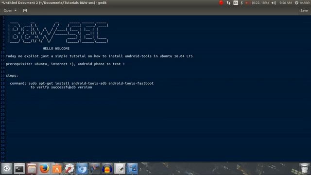 Installing android tool(adb) in ubuntu 16 04 LTS смотреть онлайн