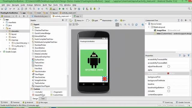 Floating Action Button Using Android Design Support Library смотреть онлайн