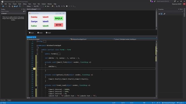 16-C# Timer ile Kronometre Programı Yapımı, Form Dersleri смотреть онлайн