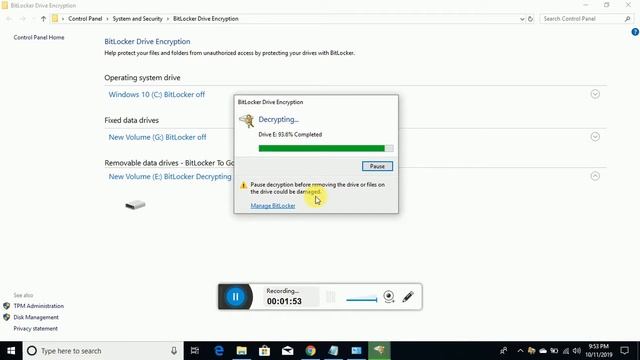 How to turn off the bitlocker ? смотреть онлайн