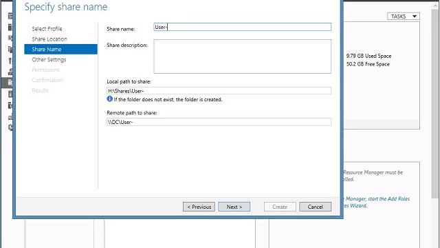 Creating User File Share in Windows 2012 R2 Optimized File Server Step by Step Tutorial смотреть онлайн