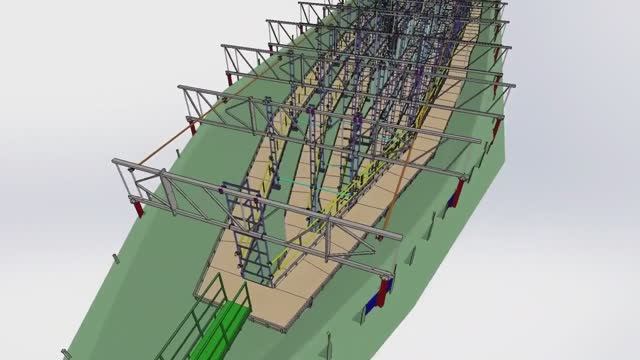 Леса подвесные для изготовления корпуса судна из композитных материалов "Алюминиевые Конструкции" смотреть онлайн